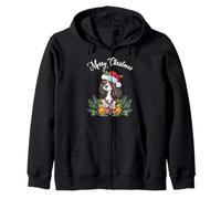 Mens Womens Kids Merry Christmas Santa Cavalier Dog Mom Sweat à Capuche