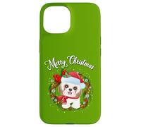Mens Womens Kids Merry Christmas Santa Wreath Shih Tzu Lover Coque pour iPhone 15