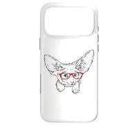 Mens Womens Kids Red Glasses Illustration Fennec Fox Lover Coque pour iPhone 17 Pro Max