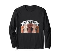 Men's Women's Kids Say No to Racism Quotes Graphic Design Manche Longue