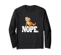 Mens Womens Kids Tiny Dinosaur Nope Bearded Dragon Lover Manche Longue