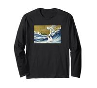 Mens Womens Kids Vintage Surfing Wave Wire Fox Terrier Lover Manche Longue