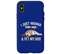 Mens Womens Kids Wanna Take Naps and Pet My Beagle Dog Lover Coque pour iPhone X/XS