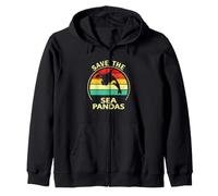Mens Womens Killer Whale Save The Sea Pandas Orca Lover Sweat à Capuche