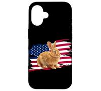 Mens Womens Patriotic USA American Flag 4th July Bunny Lover Coque pour iPhone 16