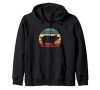 Mens Womens Retro Vintage Sunset Cute Show Pig Lover Sweat à Capuche