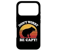 Mens Womens Retro Vintage Sunset Don't Worry Be Capy Lover Coque pour iPhone 17 Pro