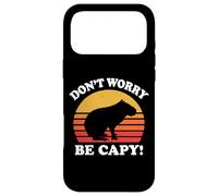 Mens Womens Retro Vintage Sunset Don't Worry Be Capy Lover Coque pour iPhone 17 Pro Max