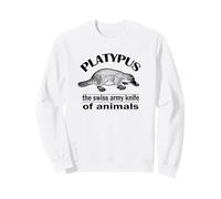 Mens Womens Retro Vintage Swiss Army Knife Platypus Lover Sweatshirt