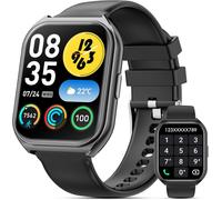 Men's Women's Smart Watch, 1.85 Inch Hd Smartwatch With Bluetooth Calls, 100+ Sports Modes, Heart Rate Monitor Sleep Monitor Smart Watch Compatible With Android Iphone (Black)