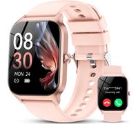 Men's Women's Smart Watch, 1.85 Inch Hd Smartwatch With Bluetooth Calls, 115+ Sports Modes, Ip68 Waterproof, Sleep Monitor, Heart Rate Monitor, Pedometer For Android Ios Pink
