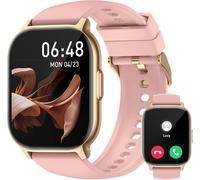Men's Women's Smart Watch, 2.1 Inch Hd Smartwatch With Bluetooth Call, 110+ Sports, Heart Rate, Pedometer Waterproof Ip68 Smart Watch For Android Ios, Pink