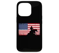 Mens Womens USA Flag America Patriotic Reining Horse Shirt Coque pour iPhone 13 Pro
