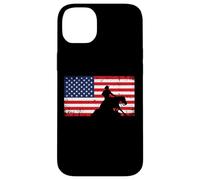 Mens Womens USA Flag America Patriotic Reining Horse Shirt Coque pour iPhone 14 Plus