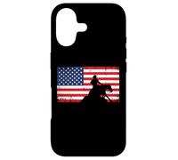Mens Womens USA Flag America Patriotic Reining Horse Shirt Coque pour iPhone 17