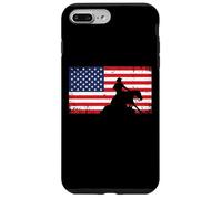 Mens Womens USA Flag America Patriotic Reining Horse Shirt Coque pour iPhone 7 Plus/8 Plus