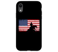 Mens Womens USA Flag America Patriotic Reining Horse Shirt Coque pour iPhone XR