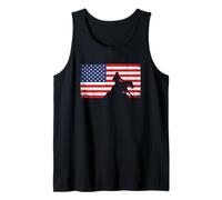 Mens Womens USA Flag America Patriotic Reining Horse Shirt Débardeur