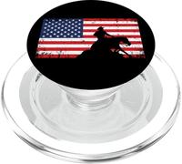 Mens Womens USA Flag America Patriotic Reining Horse Shirt PopSockets PopGrip pour MagSafe