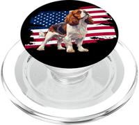 Mens Womens USA Flag American 4th July Cavalier Dog Mom PopSockets PopGrip pour MagSafe