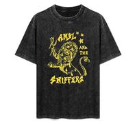 Men's Women's Washed Vintage T Shirt Amyl and The Sniffers Comfort to Me Punk Rock Australian Unisex Antique Wash T-Shirts Black M