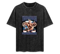 Men's Women's Washed Vintage T Shirt Markus Ruhl Thunfisch Proteinshake Korean Unisex Antique Wash T-Shirts Black 3XL