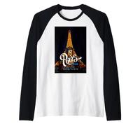 Men's Women's Youth Real Paris France Eiffel Tower Graphic Manche Raglan