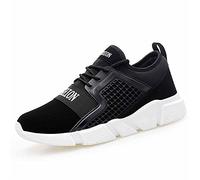 Men's Work Shoes Men's Athletic Sneakers are Casual and Low Side Lightweight Shock-Proof Mesh Breathable Running Sneaker Mountain Bike Shoes (Color : Black and White Size : 40 EU) (Black and White 4