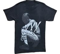 Men's XXX Tentacion Hip Hop Kneeling Rap Rapper Tee T-Shirt O-Neck Unisex Short Sleeve T-Shirt Black M
