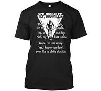 Men's Yep 100 Miles Cycling Yep Thats Right on My T-Shirts Black XL