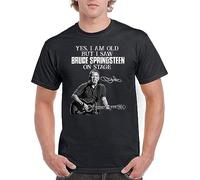 Men's Yes I Am Old But I Saw Bruce-Springsteen on Stage T-Shirt Vintage Gift BlackM