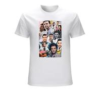 Men's Zemiof Oscar Isaac Basic Short Sleeve Shirts S Tee, T-Shirts White M