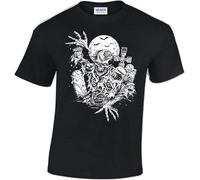 Men's Zombie Mens Women T Shirt 100% Cotton S to Plus Size Tomb Grave Zombies Halloween Goth Rock Manches Courtes(Large)