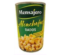 Mensajero Alcachofas Dados, Cœurs d'Artichauts en Dés, 3 Boîtes de 500g, Prêts à Cuisiner