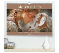 Mensch und Tier. Momente voller Wärme, Vertrauen und Respekt (hochwertiger Premium Wandkalender 2026 DIN A2 quer), Kunstdruck in Hochglanz: Sanfte ... tiefe Verbundenheit zwischen Mensch und Tier
