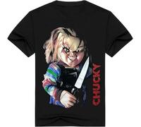 MenSeed of Chucky t Shirt Cotton Horrible Chucky Tshirts Tops Tees Funny T-Shirt Men t-Shirts Plus Size Black Manches Courtes(Small)