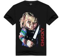 MenSeed of Chucky t-Shirt Men's Cotton Horrible Chucky Tshirts Black s Tees Funny T-Shirt Men t-Shirts Plus Size Black 3XL
