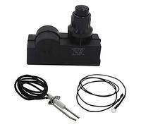 MENSI Kit de montage d'allumage avec bouton poussoir de 91,4 cm avec 2 sorties et fil de terre pour système de brûleur à gaz, type de batterie AAA