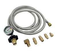 Mensi Tuyau de gaz propane 3/8" raccords 0,6 cm NPT mâle 3/8" évasé mâle évasé 0,6 cm raccord coudé évasé mâle inversé Muti Kit universel régulateur de réservoir POL