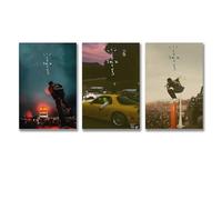 Mensise Lot de 3 affiches de rappeur Travis Scott Jack - Art mural sur toile - Décoration de chambre - Esthétique - Affiches décoratives - 40 x 60 cm - Style 1