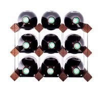 Mensolas - Pin teinté foncé - 9 bouteilles