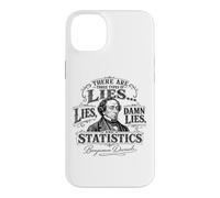 Mensonges, Damn Lies, and Statistics Funny Citation Disraeli Coque pour iPhone 14 Plus