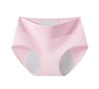 Menstruationshöschen für Damen, 4-lagig, auslaufsicher, Menstruationshöschen, Menstruations-Bi-Höschen, Schwarze Menstruationshöschen, leichte Blutung, für Mädchen und Herren Unterwäsche Feinripp (L)