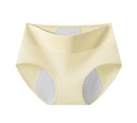 Menstruationshöschen für Damen, 4-lagig, auslaufsicher, Menstruationshöschen, Menstruations-Bi-Höschen, Schwarze Menstruationshöschen, leichte Blutung, für Mädchen und Herren Unterwäsche (Yellow, M)
