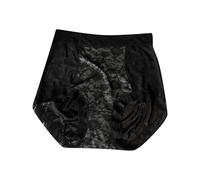 Menstruelle Chien pour Culotte Taille Haute Respirante à Entrejambe allongé pour Femme, Grande Taille, Qui Serre Le Ventre Ensemble WC Couvercle (Black, L)