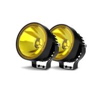 MENSUNUBNM Feux De Travail Super Lumineux Pour Moto Tout-terrain Projecteurs Blancs Ambrés Ronds 60W 4 Pouces 12V 24V 14000lm (Spot light-60W 2)