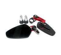 MENSUNUBNM Moto pour CB650R CBR650R CB650F CBR650F CB500X CB500F CBR500R Moto 22mm 7/8" Poignées Guidon Extrémité Rétroviseurs Latéraux(Red)