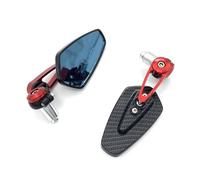 MENSUNUBNM Moto pour Z125 Pro Z650 Z750 Z800 Z900 Z1000 ER6N ER6 7/8" 22mm Rétroviseur Latéral pour Guidon Moto(Red)