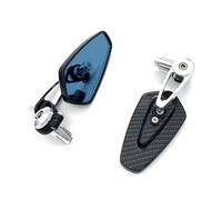 MENSUNUBNM Moto Rétroviseur Moto 7/8" 22mm Rétroviseur Latéral D'extrémité Guidon pour Z125 Pro Z650 Z750 Z800 Z900 Z1000 ER6N ER6(Argent)