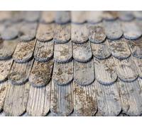 menta-modellbau Lot de 55 bardeaux de toit Tirol avec arrondi - Accessoires de crèche - Bardeaux en bois